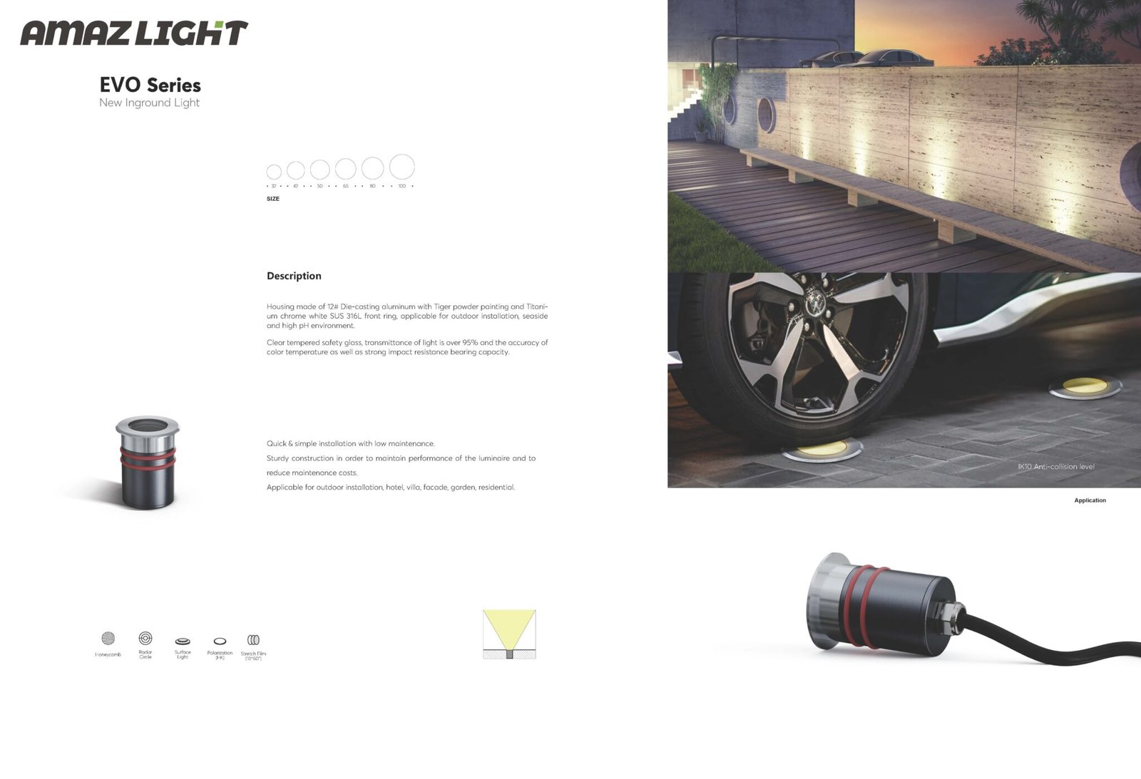 1-1 EVO series Inground light-02：AMAZ LIGHT-Outdoor lighting collection-2024.11.08 - 副本